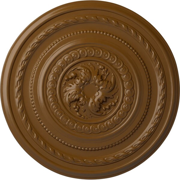 Ekena Millwork Pearl Ceiling Medallion (Fits Canopies up to 1 7/8"), Hand-Painted Smokey Topaz, 26 1/4"OD x 1 1/2"P CM26PESTF - main